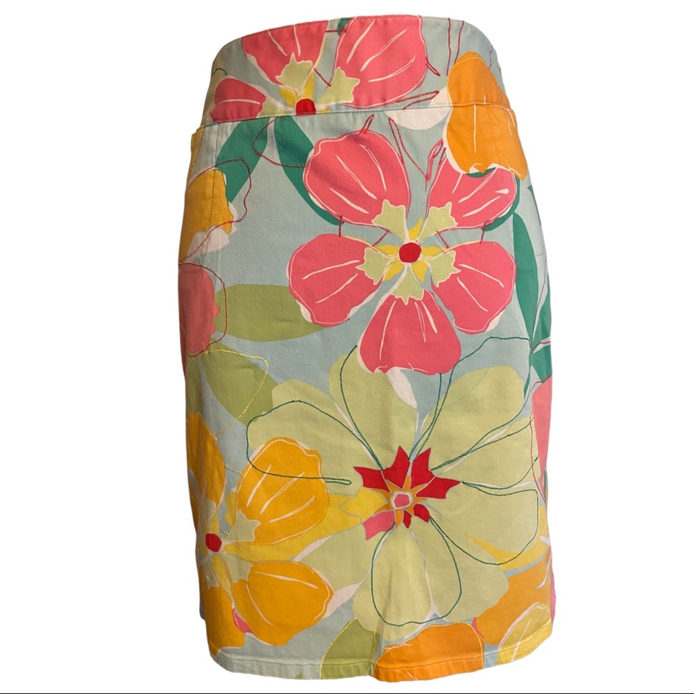 Talbots Petites (2) Stretch Floral Pencil Skirt